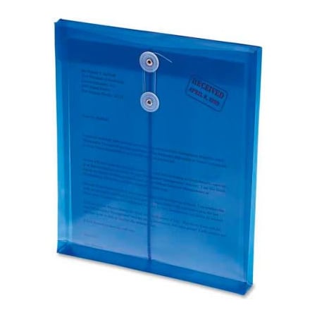 Smead Smead Ultracolor Expandable Poly String Tie Envelopes, Top Load, 8-1/2"W x 11"H, Blue, 5/Pack 89542